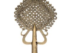 Veche cruce procesionala ortodoxa copta din bronz | Etiopia cca. 1850